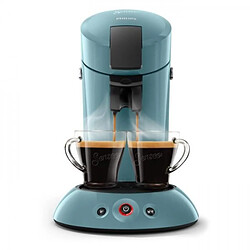 Machine a Cafe dosette SENSEO ORGINAL Philips HD6553/21, Booster d'arômes, Crema plus, 1 ou 2 tasses, Bleu Gris