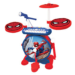 Lexibook Batterie Electronique SpiderMan Lumineuse Complète avec clavier, cymbales et tabouret Spider-Man