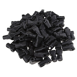 100Pcs Crochet Arrêt Verrouillage Sécurité Verrouillage Cadenas Antivol Verrou Noir 5 mm