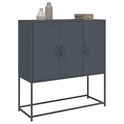 Acheter vidaXL Buffet haut anthracite 100,5x39x107 cm acier