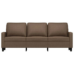 Avis Maison Chic Canapé à 3 places,Canapé droit,Sofa de Salon,Banquette Marron 180 cm Tissu -GKD446159