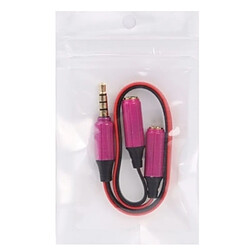 Avis Wewoo Splitter Magenta pour iPhone 5 / 4 et 4S / 3GS / 3G / iPad 4 / mini / mini 2 Retina / / 2 / iTouch Noodle Style 3.5mm Stéréo Audio Casque à 2x Adaptateur,