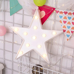 Wewoo Forme de pentagramme créatif lumière de décoration blanche et chaude, 2 piles AA alimentées par une lampe de fête propulsée par une fête de fête,