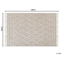 Beliani Tapis en coton Beige 140 x 200 cm SULUOVA