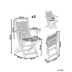 Avis Beliani Chaise de jardin MAUI Bois Bois clair