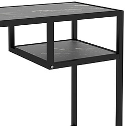 Acheter vidaXL Bureau d'ordinateur Marbre noir 100x36x74 cm Verre trempé