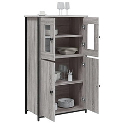 Avis vidaXL Buffet haut sonoma gris 62x32x106,5 cm bois d'ingénierie