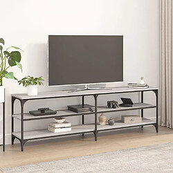 Maison Chic Meuble TV scandinave gris - Banc TV pour salon Sonoma 160x30x50 cm bois d'ingénierie -MN21644