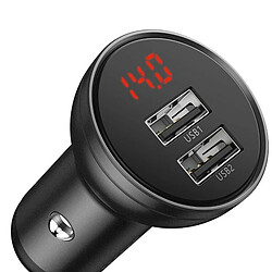 Avis Cargador Para Coche Baseus c/ Cable de datos 2 USB/4.8A 24W Negro