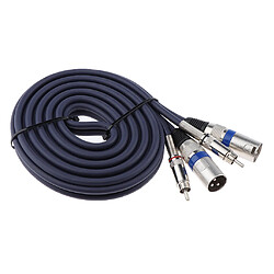 câble de raccordement double XLR mâle à RCA double, cordon audio de 2 XLR à 2 RCA de 3 m