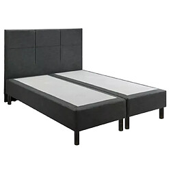 Sommier Epeda Enchanteur Boxspring 3 en 1 Gris Chiné 160x200 - Double Sommier