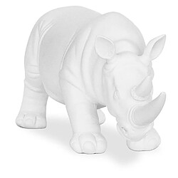 ICONIK INTERIOR Figurine Décorative Rhinocéros - Blanc Mat - Rhyn Blanc