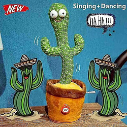 Avis Universal 1 sans batterie créativité cactus peluche jouets électriques remplis de plantes jouets peuvent danser chanter mobile tourner