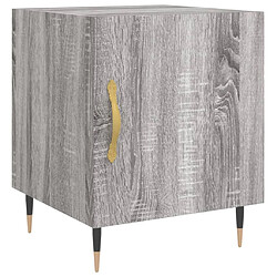 Maison Chic Table de chevet,Table de nuit,Table d'appoint pour salon sonoma gris 40x40x50 cm bois d'ingénierie -MN20618