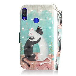 Avis Wewoo Coque Fashion Etui en cuir à rabat avec dessin couleur 3D et fentes pour cartes et porte-cartes Huawei Mate 20 X chat noir et blanc