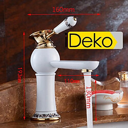 iDeko® Robinet Mitigeur lavabo salle de bain vasque en Laiton Style Japonais céramique impérial avec Flexible