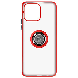 Avizar Coque Honor X8 Bi-matière Bague Métallique Support Vidéo Rouge