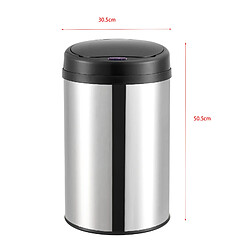 Avis Poubelle à Capteur Acier Inox 30 Litres Argenté [en.casa]