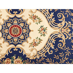 Beliani Tapis baroque bleu marine 80 x 150 cm GAZIANTEP pas cher