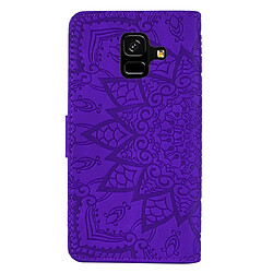 Avis Wewoo Housse Coque Étui en cuir estampé à double rabat avec motif pour mollet et fentes cartes et portefeuille Galaxy A6 2018 Violet