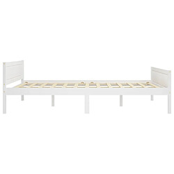 Avis Maison Chic Lit adulte - Lit simple Cadre de lit,Structure du lit Contemporain Bois de pin massif Blanc 120x200 cm -MN86074