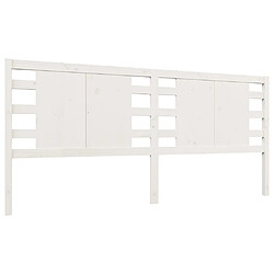 Maison Chic Tête de lit moderne pour chambre - Décoration de lit Blanc 141x4x100 cm Bois massif de pin -MN10589