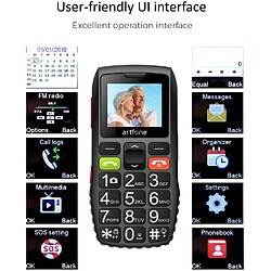 Universal Téléphone portable pour personnes âgées, téléphone portable haut de gamme avec bouton SOS, téléphone portable avec grand bouton pour personnes âgées, déverrouiller téléphone portable simple, pas cher