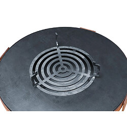 Vente-Unique Barbecue plancha brasero 3 en 1 en acier Corten - L70 x H80 x P70 cm - GREZIO pas cher