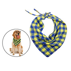 Pet Dog Bandana Collar Neckerchief Triangle Plaid Saliva Serviette Cat Supplies Vert pas cher