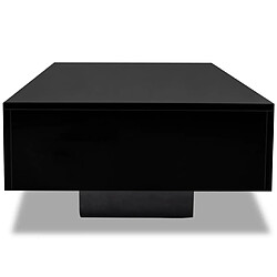 Avis Maison Chic Tabls basse,Table Console pour salon Haute brillance Noir -MN69058