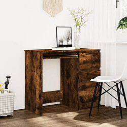 vidaXL Bureau Chêne fumé 90x45x76 cm Bois d'ingénierie