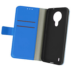 Avizar Housse Nokia 1.4 Aspect Grainé Clapet Portefeuille Stand Vidéo Bleu