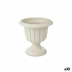 Ibergarden Cache-pot Verre Beige Plastique 35 x 34,7 x 35 cm (10 Unités)