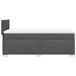 Acheter Vidaxl Sommier à lattes de lit avec matelas Gris foncé 100x200cm Tissu