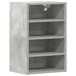 vidaXL Armoire suspendue gris béton 40x29,5x60 cm bois d'ingénierie