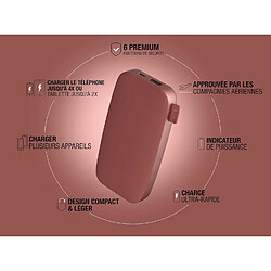 SANAG Powerbank 12000 Mah - Usb-C In & Out - Batterie Externe - Chargement Rapide - 6 Fonctions De Sécurité - Design Compact (Safari Red)