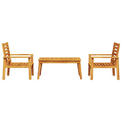 Avis Maison Chic Ensemble de Ensemble de salle à manger de jardin 3 pcs,Table et chaises d'extérieur bois d'acacia solide -GKD691929