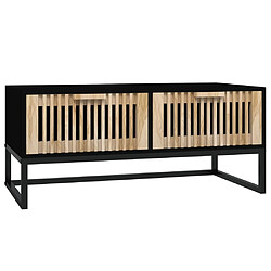 vidaXL Table basse noir 80x40x35 cm Bois d'ingénierie et fer