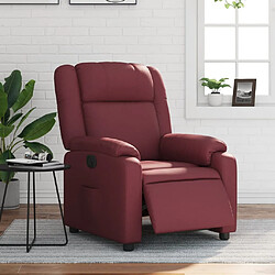 vidaXL Fauteuil inclinable électrique Rouge bordeaux Similicuir