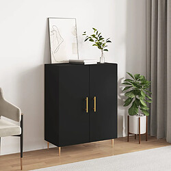 vidaXL Buffet noir 69,5x34x90 cm bois d'ingénierie