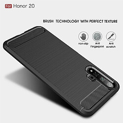 Wewoo Coque Souple TPU en fibre de carbone pour Huawei Honor 20 rouge