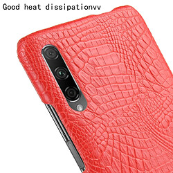 Wewoo Coque Pour Huawei P Smart Pro 2019 / 9X Antichoc Texture Crocodile PC + PU Case Rouge pas cher