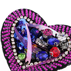 Avis Amour coeur strass patch