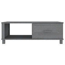 Maison Chic Table basse,Table Console Table d'appoint, Table pour salon HAMAR Gris foncé 100x55x35 cm Bois massif de pin -MN62572 pas cher