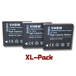 vhbw 3x Batteries compatible avec Panasonic Lumix DMC-FX40, DMC-FX48, DMC-FX550, DMC-FX580 appareil photo, reflex numérique (1000mAh, 3,6V, Li-ion)