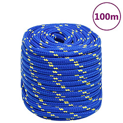 vidaXL Corde de bateau Bleu 16 mm 100 m Polypropylène