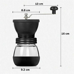 Universal Bricolage cuisine mini broyeur manuel broyeur à café manuel céramique noyau ABS tuyau de forage en acier inoxydable(Le noir) pas cher