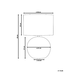 Avis Beliani Lampe à poser en céramique grise AREOSO
