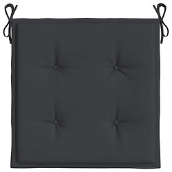 Acheter vidaXL Coussins de chaise jardin lot de 6 noir 50x50x3 cm tissu oxford