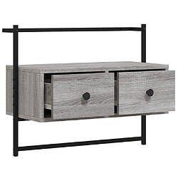 Acheter vidaXL Meuble TV mural sonoma gris 60,5x30x51 cm bois d'ingénierie